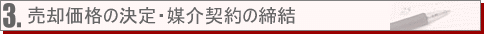 3.売り出し価格の決定・媒介契約の締結